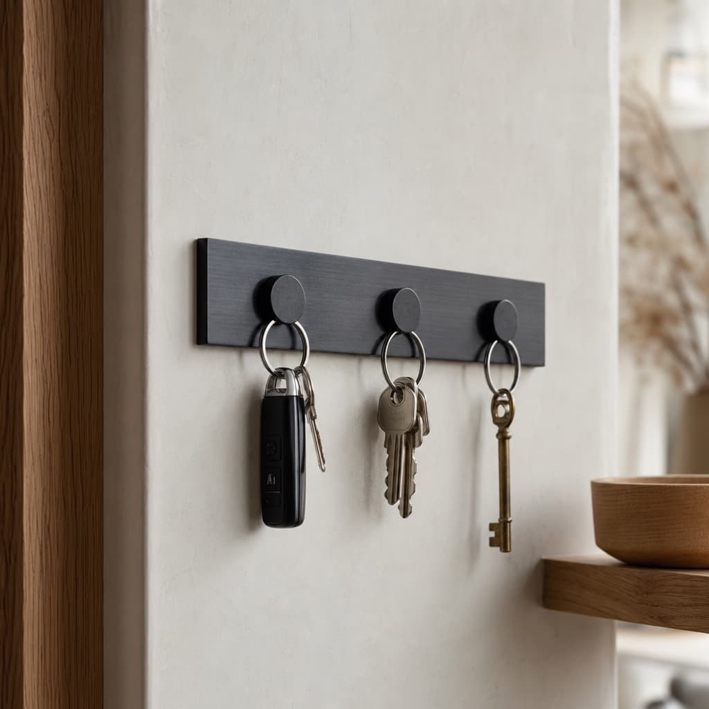 Magnetic Key Rail in blackened steel