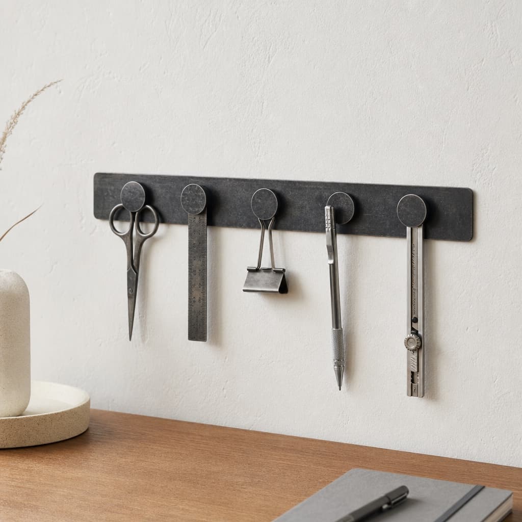 Magnetic Strip Organizer in blackened steel